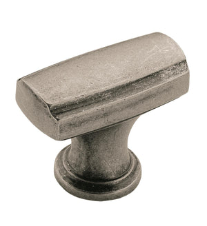 Amerock Cabinet Knob Aged Pewter 1-3/8 inch (35 mm) Length Highland Ridge 1 Pack Drawer Knob Cabinet Hardware