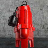 Red Lion 14942663 RL50WA 1/2 HP, 7200 GPH Sewage Pump - Cast Iron, 20 ft Cord, Tethered