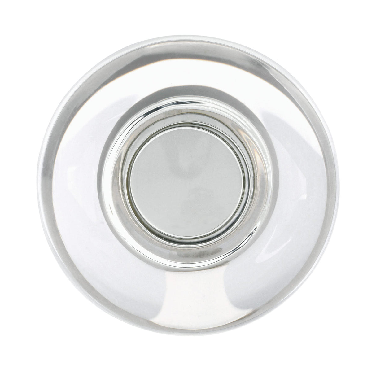 Amerock Cabinet Knob Clear/Polished Nickel 1-3/4 inch (44 mm) Diameter Glacio 1 Pack Drawer Knob Cabinet Hardware