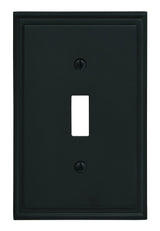 Amerock Wall Plate Black Bronze 1 Toggle Switch Plate Cover Mulholland 1 Pack Light Switch Cover