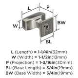 Amerock Cabinet Knob Polished Nickel 1-1/4 inch (32 mm) Length Mulholland 1 Pack Drawer Knob Cabinet Hardware