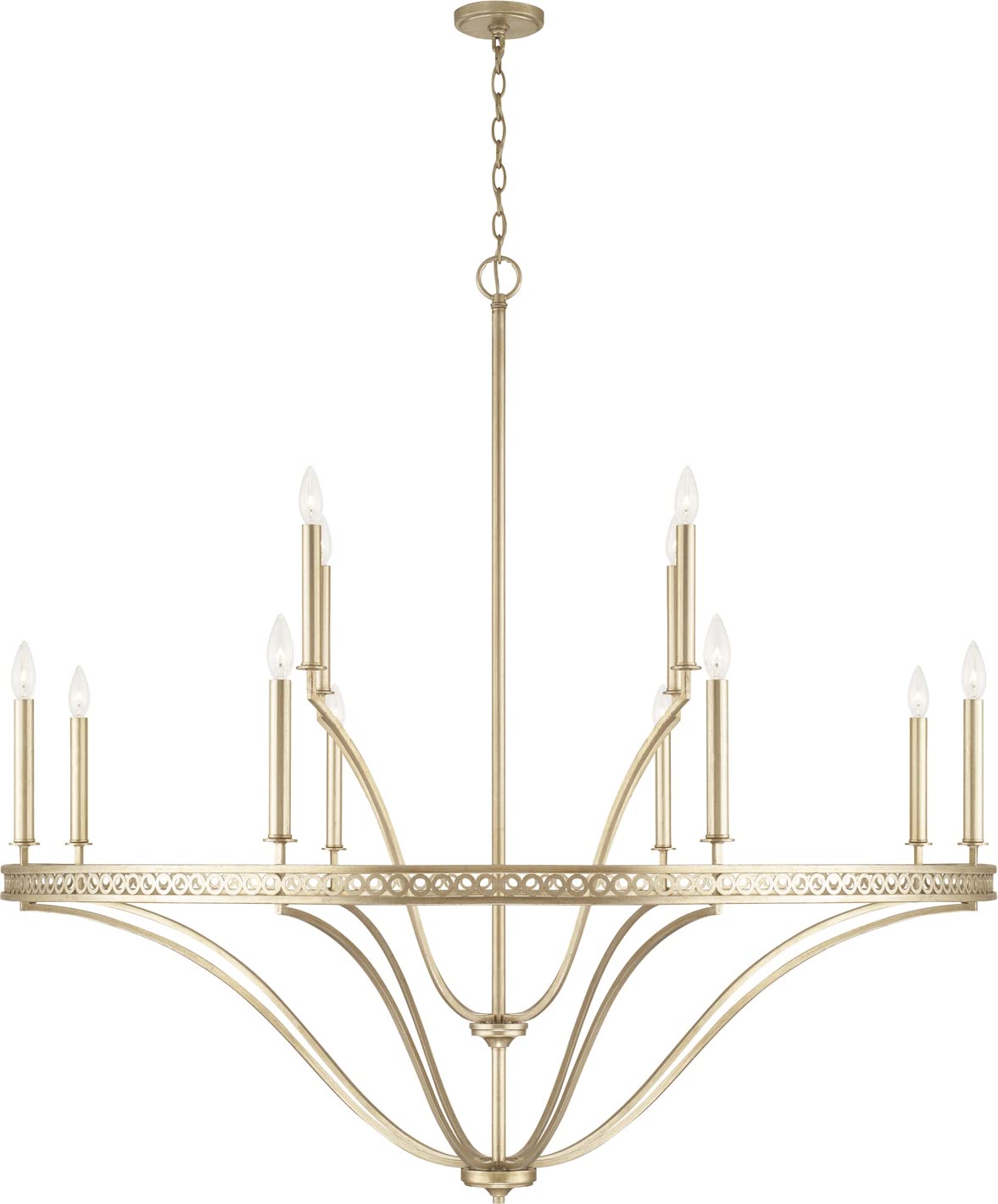 Capital Lighting 443101WG Isabella 12 Light Chandelier Winter Gold