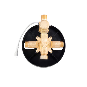 PULSE ShowerSpas 3002-RIV-PB-CH Tru-Temp Pressure Balance Rough-In Valve Trim Kit, LED Temperature Display, Round, 1/2" NPT, Polished Chrome