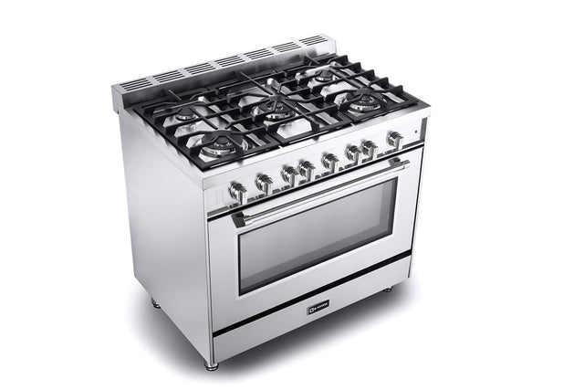 Verona VDFSGG365SS Designer 36" Gas Single Oven Range - Stainless Steel