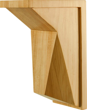 Hardware Resources COR35-3-RW 5" W x 8" D x 12" H Rubberwood Beveled Corbel