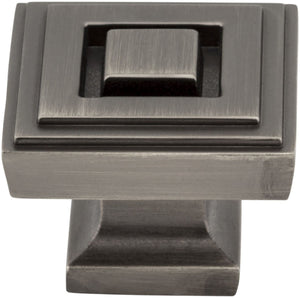 Jeffrey Alexander 585L-SN 1-1/4" Overall Length Satin Nickel Square Delmar Cabinet Knob