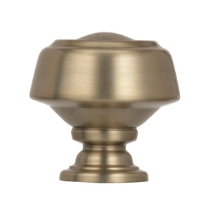 Amerock Cabinet Knob Golden Champagne 1-3/16 inch (30 mm) Diameter Kane 1 Pack Drawer Knob Cabinet Hardware