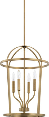 Capital Lighting 528541AD Greyson 4 Light Foyer Aged Brass