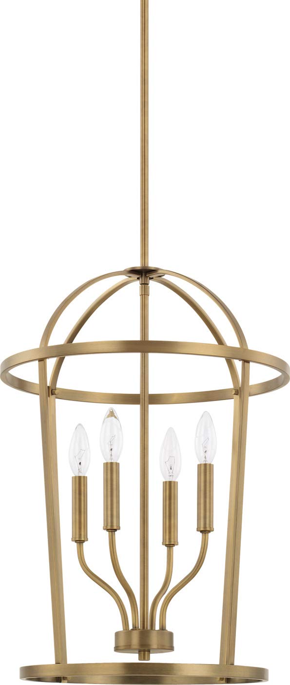 Capital Lighting 528541AD Greyson 4 Light Foyer Aged Brass