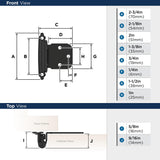 Amerock BPR7629FB Face Frame Cabinet Hinge Variable Overlay Self Closing Face Mount Matte Black Kitchen Cabinet Door Hinge 1 Pair/2 Pack Functional Hardware