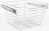 Hardware Resources POB1-161711CH Chrome Closet Pullout Basket with Slides 16"D x 17"W x 11"H