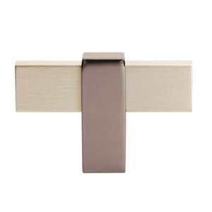 Amerock Cabinet Knob Silver Champagne/Black Nickel 2-3/8 inch (60 mm) Length Mulino 1 Pack Drawer Knob Cabinet Hardware