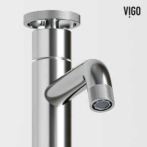VIGO Cass 12 inch H Single Hole Single Handle Bathroom Faucet in Brushed Nickel - Vessel Sink Faucet VG03030BN