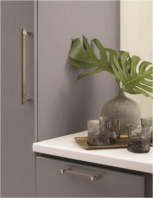 Amerock Cabinet Pull Silver Champagne/Black Nickel 10-1/16 inch (256 mm) Center to Center Mulino 1 Pack Drawer Pull Drawer Handle Cabinet Hardware