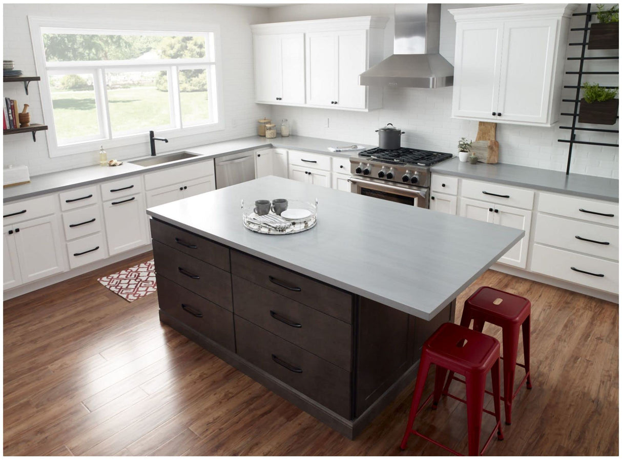 Jeffrey Alexander 4192BNBDL 192 mm Center-to-Center Brushed Pewter Square Sonoma Cabinet Pull