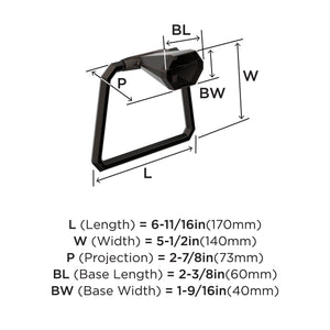 Amerock BH36042ORB Oil Rubbed Bronze Towel Ring 5-9/16 in (141 mm) Towel Holder St. Vincent Hand Towel Holder for Bathroom Wall Small Kitchen Towel Holder Bath Accessories