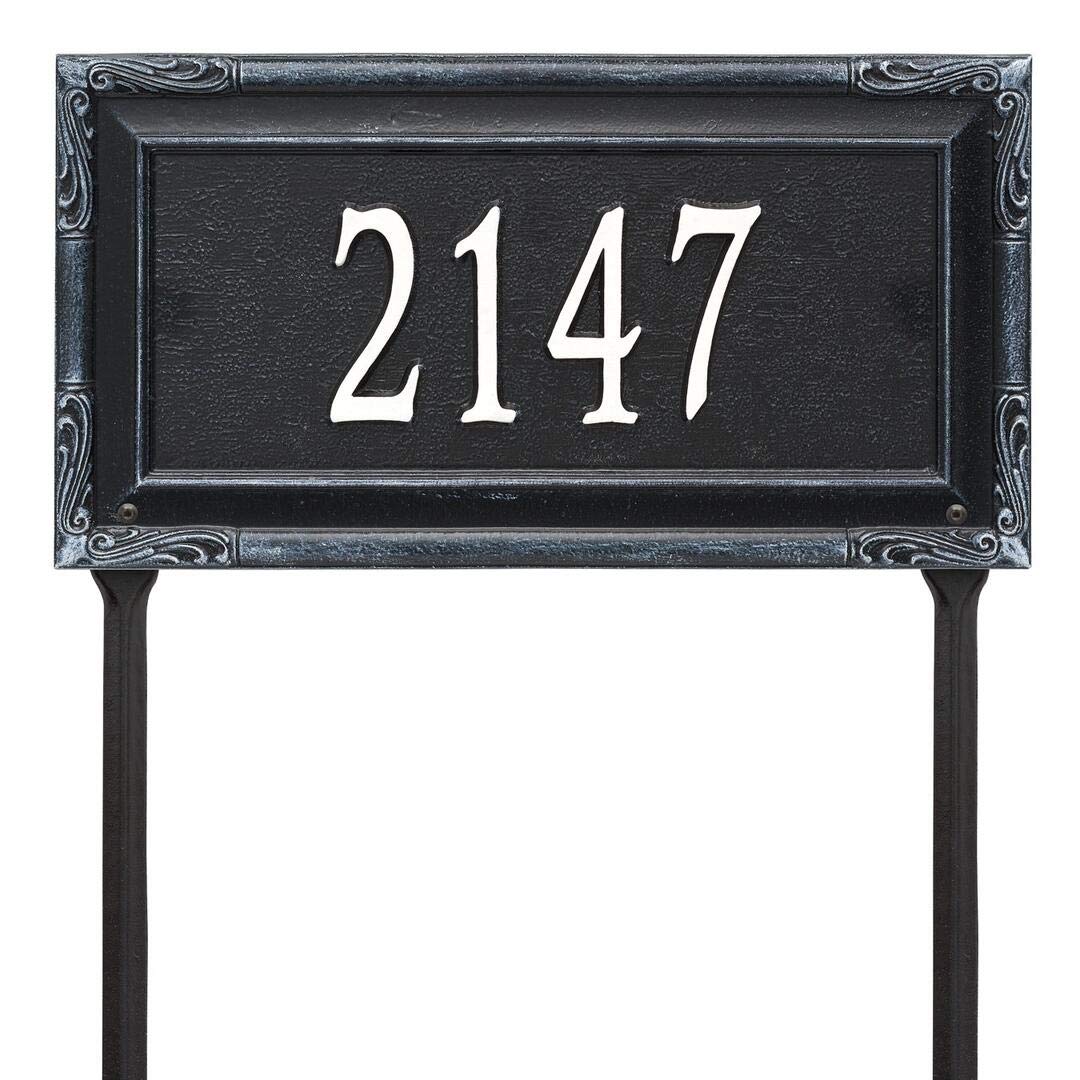 Whitehall 3288BW - Personalized Gardengate Plaque - Grande - Lawn - 1 line