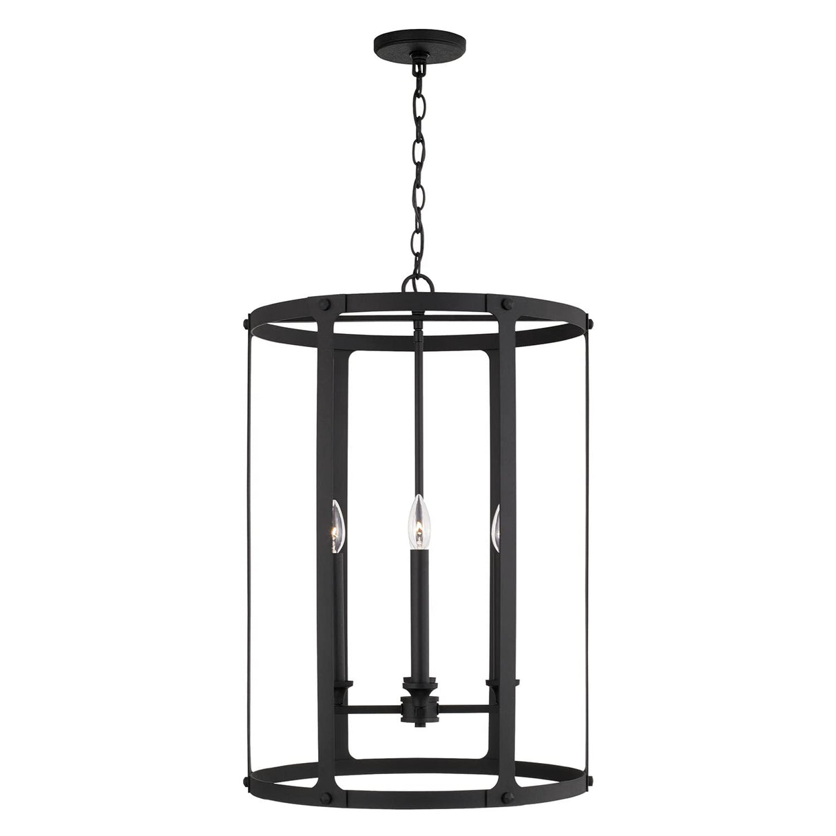 Capital Lighting 544941BI Brennen 4 Light Foyer Black Iron