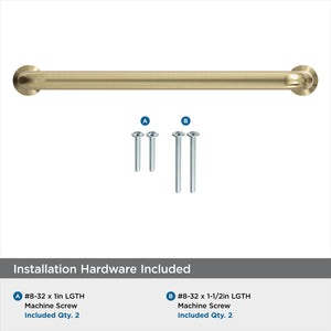 Amerock Cabinet Pull Golden Champagne 5-1/16 in (128 mm) Center-to-Center Drawer Pull Factor Kitchen and Bath Hardware Furniture Hardware