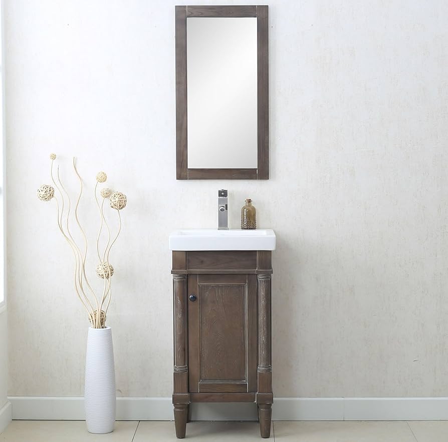 Legion Furniture 16" WEATHERED GRAY MIRROR WLF7021-18-M