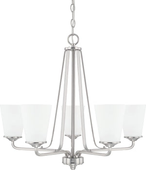Capital Lighting 414151BN-331 Braylon 5 Light Chandelier Brushed Nickel
