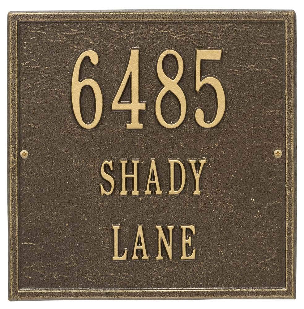 Whitehall 2112AB - Personalized Square Plaque - Standard - Wall - 3 line