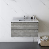 Fresca FCB3136ASH-CWH-U Modern Bathroom Vanity