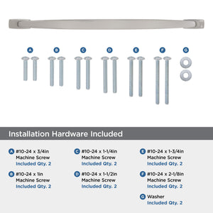Amerock Appliance Pull Polished Nickel 18 inch (457 mm) Center to Center Highland Ridge 1 Pack Drawer Pull Drawer Handle Cabinet Hardware
