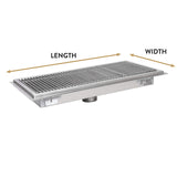John Boos FTSG-1860 Stainless Steel Commercial Floor Trough/Commercial Drain, 60"L x 18"W
