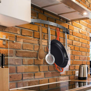 Enclume DWR1 HS 24" Curved Wall Rack Utensil Bar w/ 6 Hooks HS