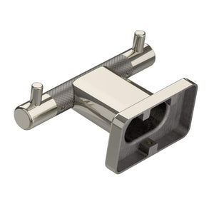 Amerock BA26613PNBBZ Polished Nickel/Golden Champagne Double Robe Hook 4-1/2 in. (114 mm) Length Towel Holder Esquire Towel Hook for Bathroom Bathroom Hardware Bath Accessories