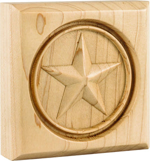 Hardware Resources SROS2MP 3-1/2" W x 7/8" D x 3-1/2" H Maple Star Rosette