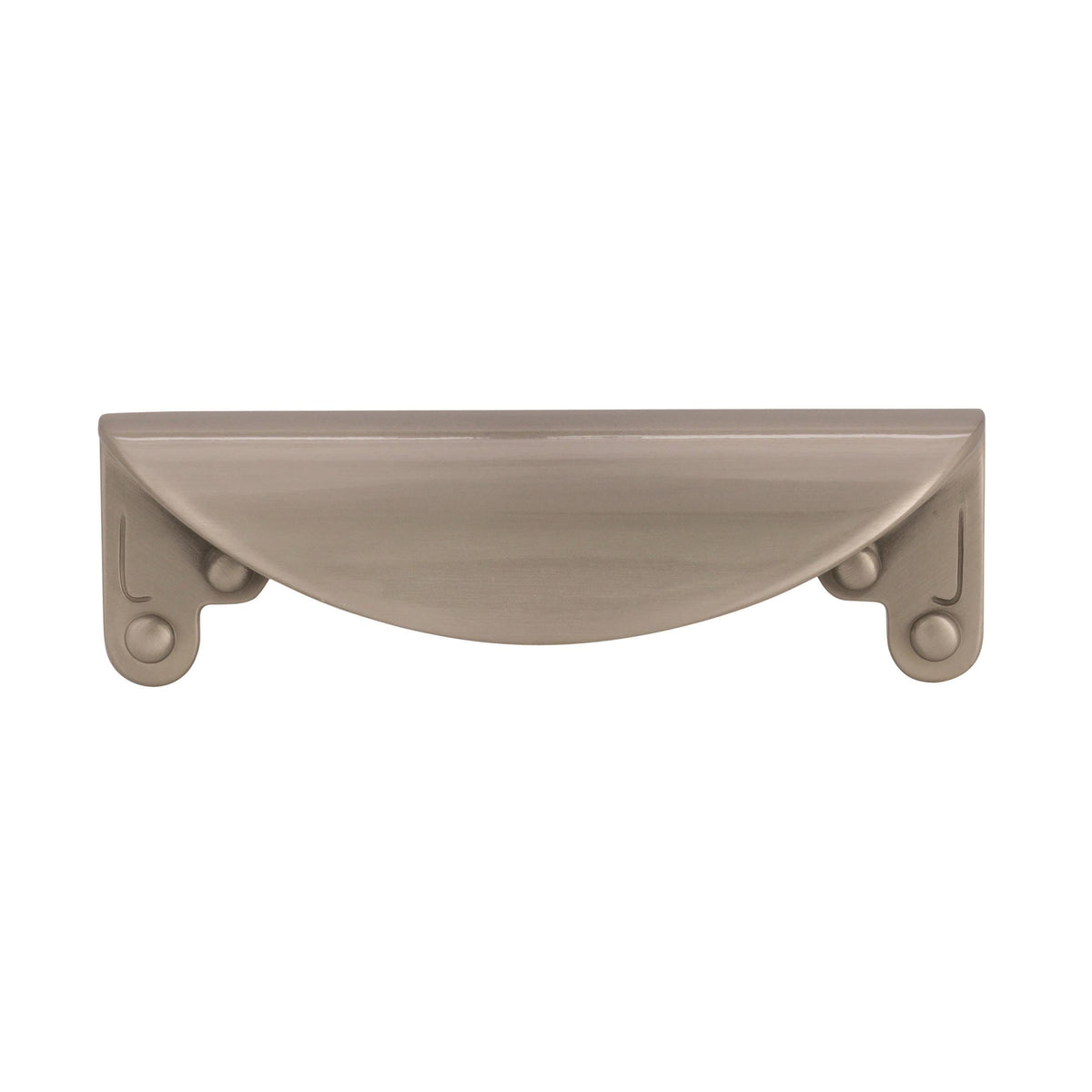 Amerock Cabinet Cup Pull Satin Nickel 3 inch (76 mm) Center to Center Inspirations 1 Pack Drawer Pull Drawer Handle Cabinet Hardware