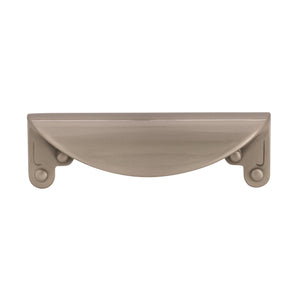 Amerock Cabinet Cup Pull Satin Nickel 3 inch (76 mm) Center to Center Inspirations 1 Pack Drawer Pull Drawer Handle Cabinet Hardware