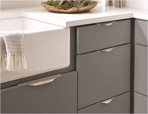 Amerock Cabinet Edge Pull Black Chrome 6-9/16 inch (167 mm) Center to Center Aloft 1 Pack Drawer Pull Drawer Handle Cabinet Hardware