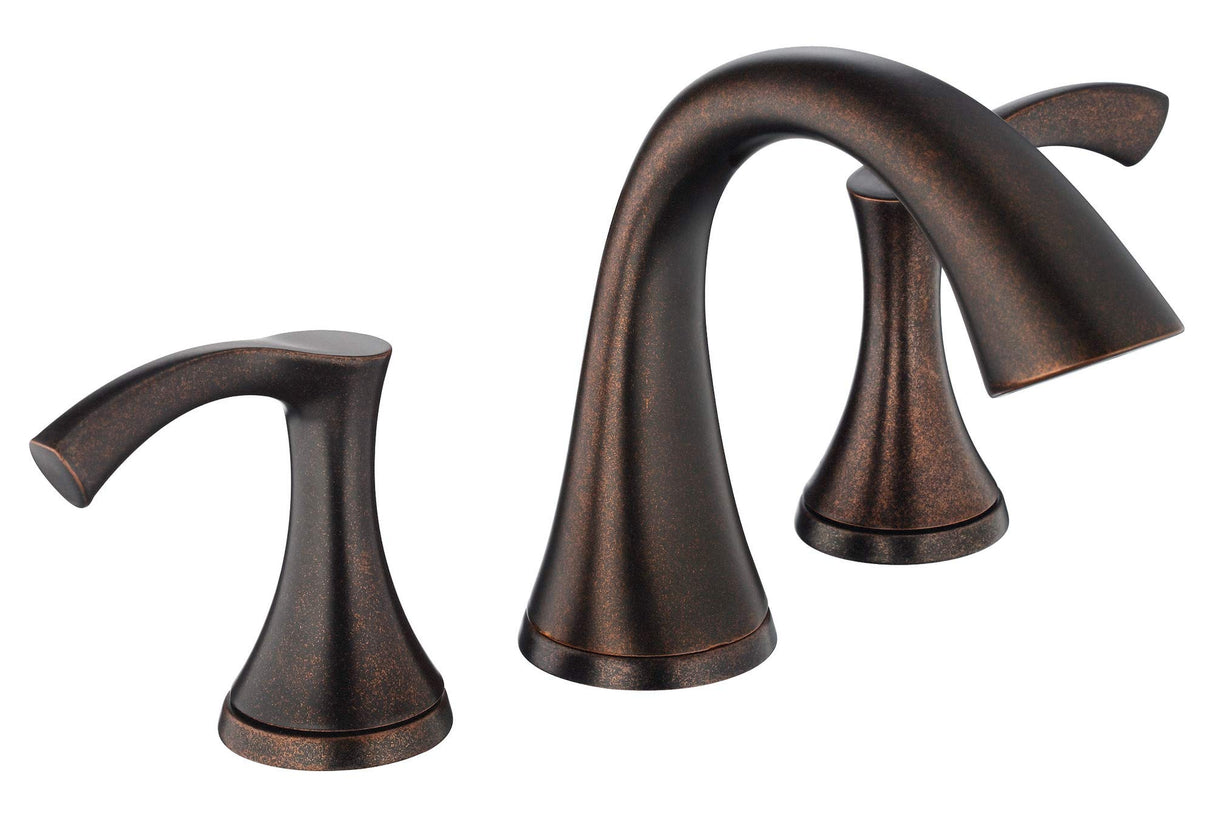 Gerber D304222BR Antioch Two Handle Widespread Lavatory Faucet - Tumbled Bronze