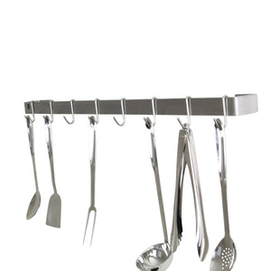 Enclume WR4 SS 42" Classic Wall Rack Utensil Bar w/ 12 Hooks SS