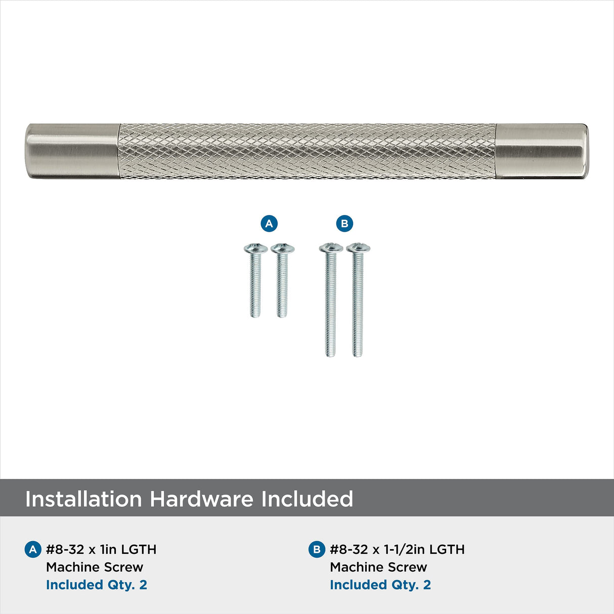 Amerock Kitchen Cabinet Pull Satin Nickel 5-1/16 in (128 mm) Center-to-Center Bronx 1 Pack Furniture Hardware Cabinet Handle Bathroom Drawer Pull