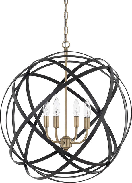 Capital Lighting 312542BI Albert 4 Light Pendant Black Iron