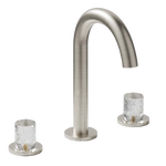 Bathroom Sink Faucet 3 Hole, 8 Inch Widespread Bathroom Faucets, Sink Faucet Brushed Nickel with Pop-up Drain & Hose