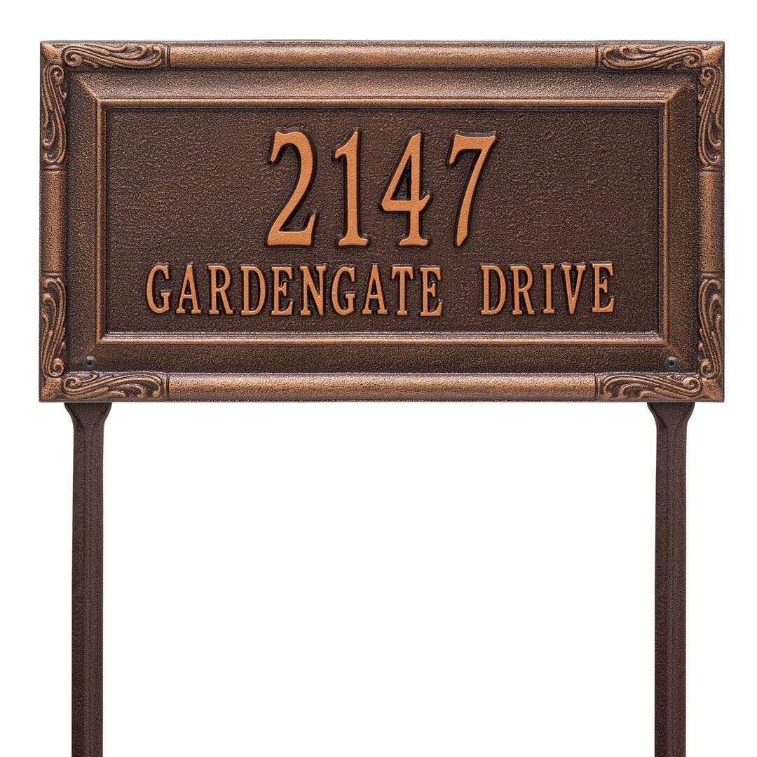 Whitehall 3289AC - Personalized Gardengate Plaque - Grande - Lawn - 2 line