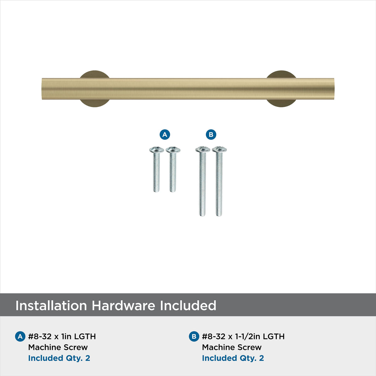 Amerock Cabinet Pull Golden Champagne 3-3/4 in (96 mm) Center-to-Center Drawer Pull Radius Kitchen and Bath Hardware Furniture Hardware