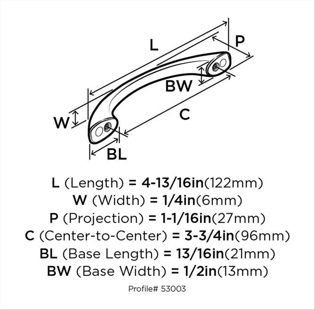 Amerock Cabinet Pull Satin Nickel 3-3/4 inch (96 mm) Center to Center Everyday Heritage 10 Pack Drawer Pull Drawer Handle Cabinet Hardware