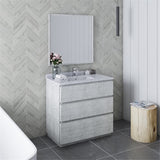 Fresca FCB3136RWH-FC-CWH-U Modern Bathroom Vanity