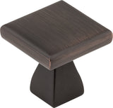 Elements 449DBAC 1" Overall Length Brushed Oil Rubbed Bronze Square Hadly Cabinet Knob