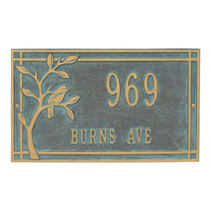Whitehall 2517BV - Personalized Woodridge Bird Plaque - Standard - Wall - 2 Line