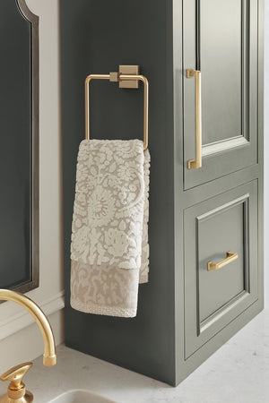 Amerock BH36072CZ Champagne Bronze Towel Ring 7-1/16 in (179 mm) Length Towel Holder Appoint Hand Towel Holder for Bathroom Wall Small Kitchen Towel Holder Bath Accessories