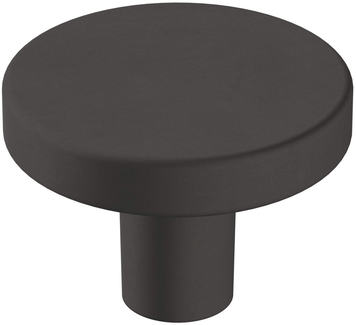 Amerock Cabinet Knob Matte Black 1-3/8 inch (35 mm) Diameter Versa 1 Pack Drawer Knob Cabinet Hardware