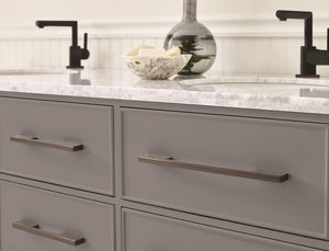 Amerock Cabinet Pull Black Brushed Nickel 6-5/16 inch (160 mm) Center to Center Separa 1 Pack Drawer Pull Drawer Handle Cabinet Hardware
