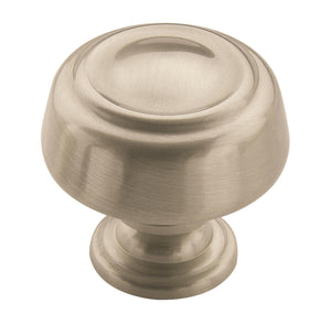 Amerock Cabinet Knob Satin Nickel 1-5/8 inch (41 mm) Diameter Kane 1 Pack Drawer Knob Cabinet Hardware